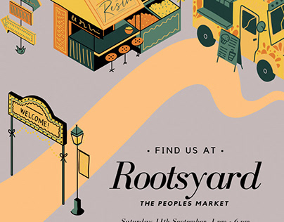 Rootsyard market pop-up Instagram post design by Mae